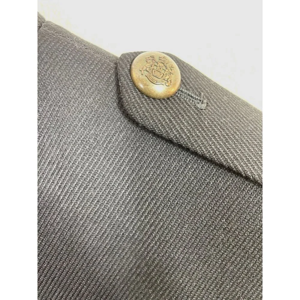 Zara Man Military Blazer Jacket Black Lined Double Vent Structured Size 36R - Picture 5 of 11